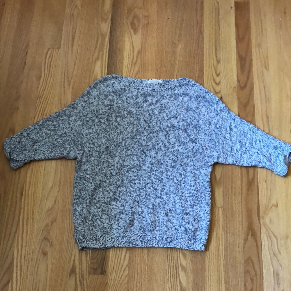 Black and white knit sweater